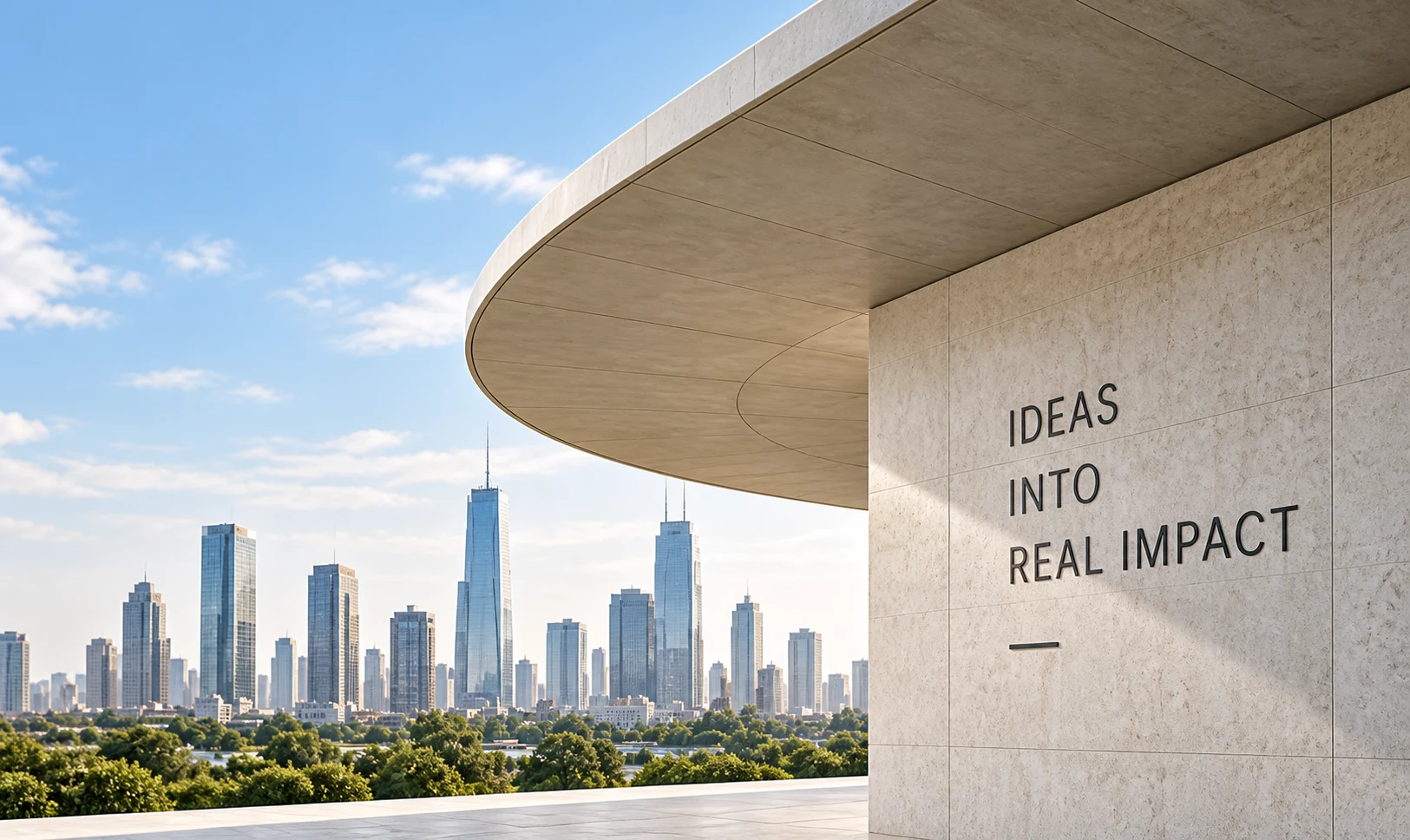 Forward-looking architectural structure representing real business impact