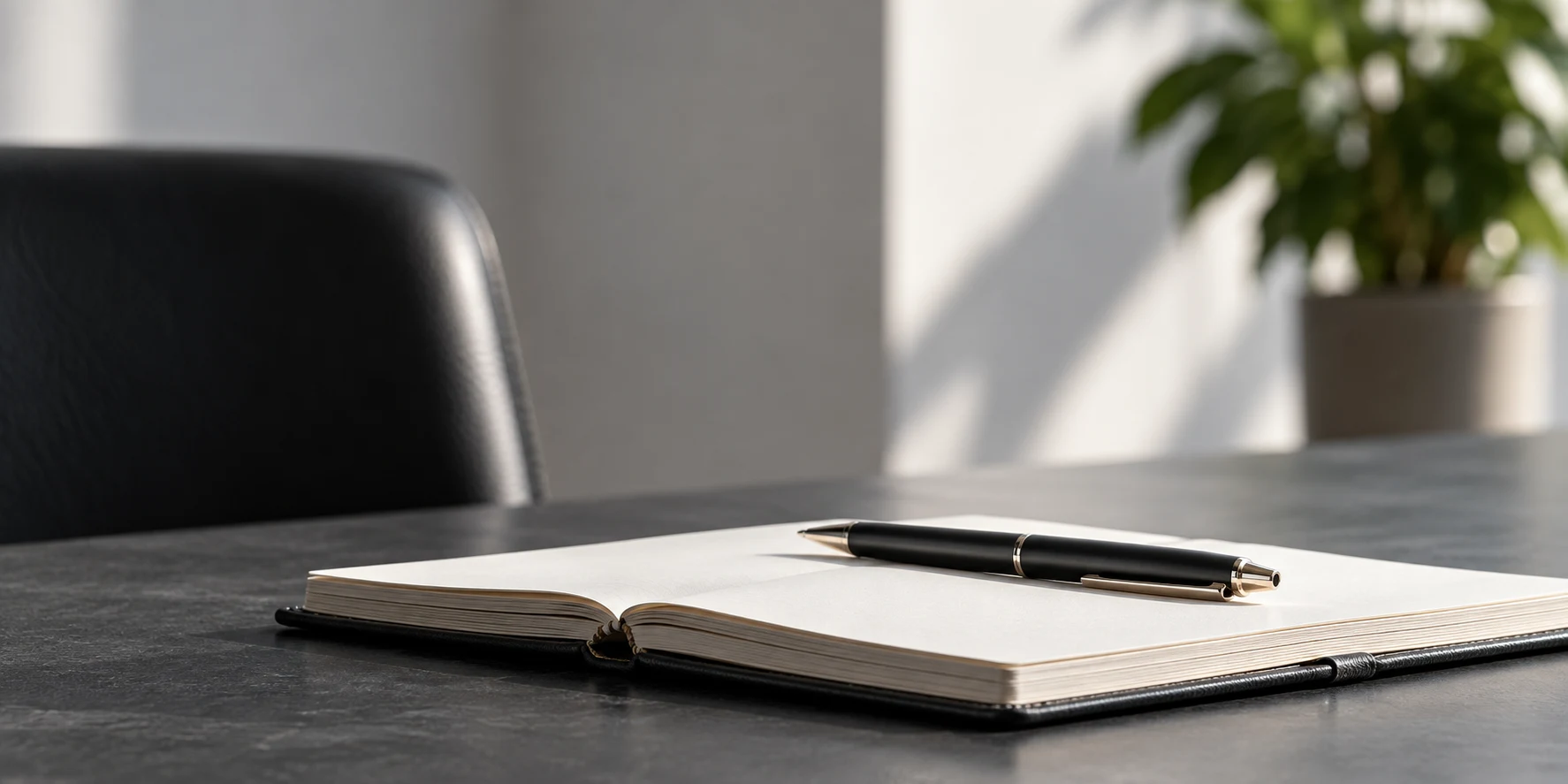 Notebook and pen