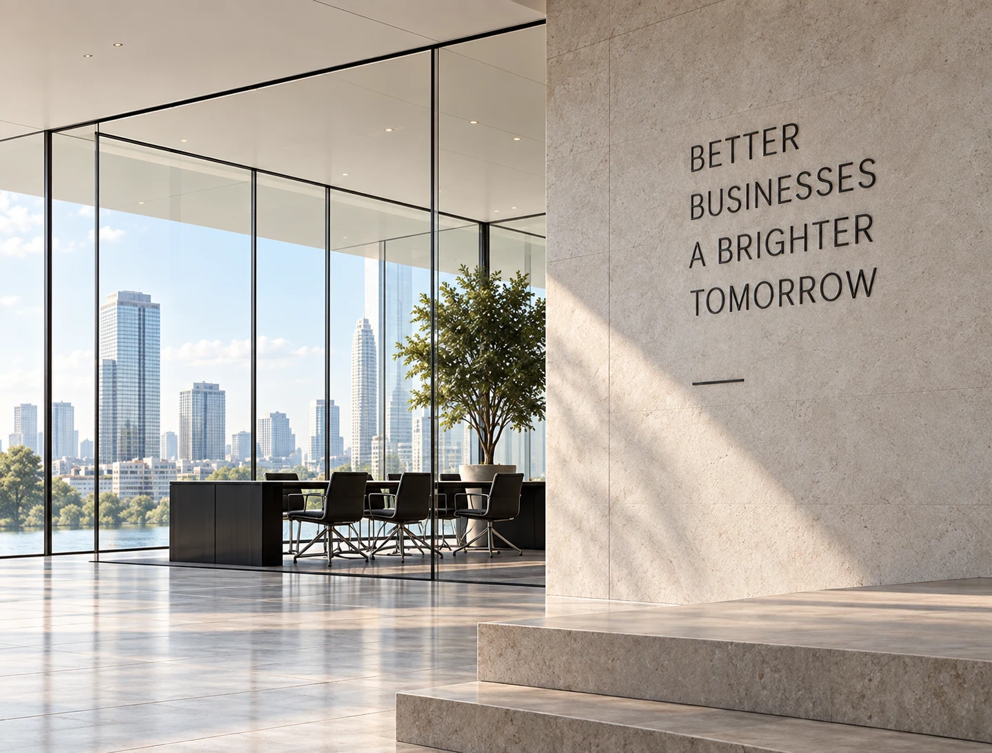 Contemporary office meeting space